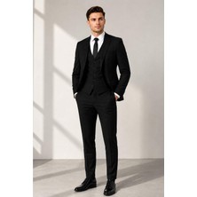 Classics Men Erkek Italyan Kesim Slim Fit Yelekli Takım Elbise - 7740
