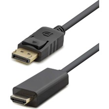 Displayport To HDMI Görüntü Kablosu 4K 30 Hz 1.8 M Siyah HDX7796