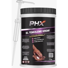 Phx Sanayi Tipi Pompalı El Temizleme Kremi Ağır Yağ ve Kir Sökücü 4 kg