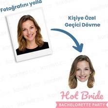 Konfeti.co Özel Tasarım Kişiselleştirilebilir Bride To Be Geçici Dövme Seti - 10 Adet