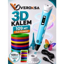 Veroksa 3D Kalem - 109 mt Filamentli 3D Yazıcı Kalem