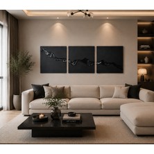 Şnt Art Studio 3 Boyutlu Dokulu El Yapımı 3'lü Pinterest Tablo