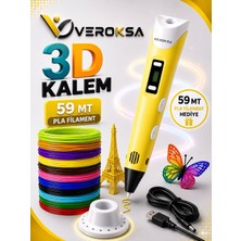 Veroksa 3D Kalem - 59 mt Filamentli 3D Yazıcı Kalem