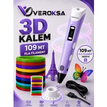 Veroksa 3D Kalem - 109 mt Filamentli 3D Yazıcı Kalem