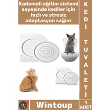 Wintoup #kedituvaleti Hijyenik Pratik Modern Evcil Hayvan Eğitim Seti Aparatı Kaliteli Klozet Kedi Tuvaleti