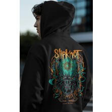 Sevbano Slipknot Rock Metal Müzik Grubu Sırt Baskılı Unisex Oversize Premium Hoodie