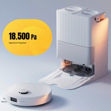 Roborock 18500PA Sıcak Su Yıkama Boşaltma Akıllı Robot Süpürge Lidar Navigasyon Döner Mop