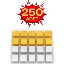 Bubi Çikolata Altın & Gümüş Sargılı Sütlü Madlen 250 Adet Ikramlık Çikolata
