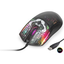MiraLive Mouse 7200 Dpi Rgb Graffiti Desenli - Siyah G306A