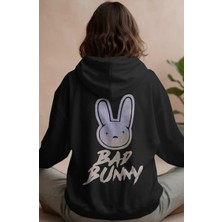 Sevbano Bad Bunny Rapper Şarkıcı Sırt Baskılı Unisex Oversize Premium Hoodie