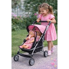 KoseToys Oyuncak Bebek Arabası Tenteli Gölgelikli Iki Bebek Kapasiteli Metal Yüksek Kaliteli Malzeme