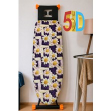 Asev Home 5d Özel Kumaş Keçeli Ütü Masası Kılıfı Masaya Göre Ayarlanabilir Ipli Stoperli 55X140CM Mor Bahar