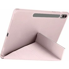 Dinç Store 44 Samsung Galaxy X610 Tab S9 Fe Plus 12.4 Kılıf Kalemlikli Mars Tablet Kılıfı - Rose Gold