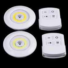 Dinç Store 44 LED Lamba 3'lü Uzaktan Kumandalı Yapışkanlı Beyaz Işık