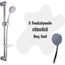 Dinç Store 44 3 Fonksiyonlu Sürgülü Duş Seti 5 Parça Özel Set