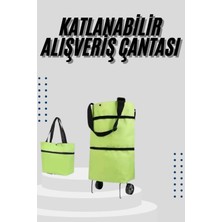 Dinç Store 44 Katlanabilir Tekerlekli Çantalı Çarşı Pazar Arabası Alışveriş Çantası Piknik Çantası