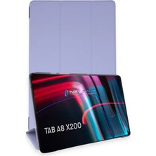 Dinç Store 44 Samsung Galaxy X200 Tab A8 10.5 Kılıf Tablet Smart Kılıf - Lila