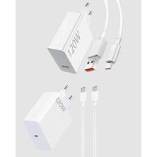 Dinç Store 44 120W Süper Hızlı Şarj Adaptörü – Type-C Kablo Dahil, Yüksek Voltaj Korumalı