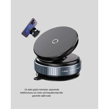 Dinç Store 44 Mıknatıslı Araç Telefon Tutucu Vakum Teknolojili 360° Ayarlanabilir