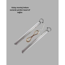 Dinç Store 44 25X60 Balkon Askılığı Kare Demir Uyumlu Hava Dayanıklı Çamaşır Askısı