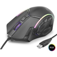 Hace Bazaar Mouse 12800 Dpi 12 Tuş Makro 1000Hz Rgb - Siyah X15