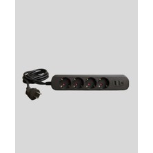 Dinç Store 44 Akıllı Akım Dengelemeli 4’lü Çoklu Priz Type-C ve USB Çıkışlı