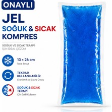 Onaylı Termojel Mavi Sıcak & Soğuk Kompres 13X26 cm | Tekrar Kullanılabilir Jel Ped