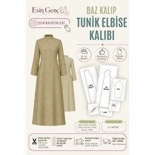 Baz Kalıp Tunik Elbise Kalıbı | 36-56 Beden | Kağıt Baskı | Profesyonel Dikiş Kalıbı