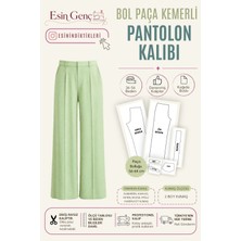 Esin'in Diktikleri Bol Paça Kemerli Pantolon Kalıbı | 36-56 Beden | Kağıt Baskı | Profesyonel Dikiş Kalıbı
