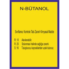 HiperAD Reklam N-Bütanol Uyarıları Yazılı Dekota Duvar Baskısı – 3 mm Forex Uyarısı 25 cm × 35CM