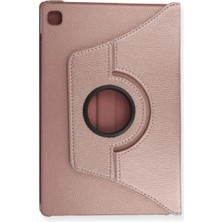 Dinç Store 44 Samsung Galaxy T500 Tab A7 10.4 Kılıf 360 Tablet Deri Kılıf - Rose Gold