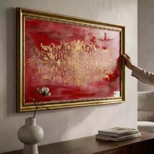 Tokyo Sanat Dağ Evi ve Göl Manzaralı Dekoratif Tablo | Çerçeve Dahil