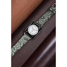 Dinç Store 44 Apple Watch 42MM Creeper Desenli Kordon (Saat Değildir) - Siyah