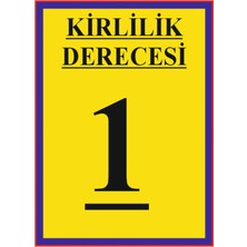 HiperAD Reklam Kirlilik Derecesi Gösteren 1 Yazılı Dekota Baskı – 3 mm Forex Uyarısı 25 cm × 35CM