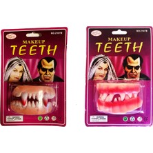 Dinç Store 44 Takma Vampir Dişi 2 Adet Vampir ve Seyrek Model