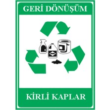 HiperAD Reklam Geri Dönüşüm Kirli Kaplar Dekota Baskı – 3 mm Forex Uyarı Tabelası 25 cm × 35CM