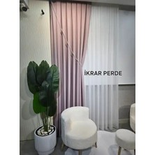 İkrar Perde Keten Fon Perde A Pile 1x3 Sık Pile