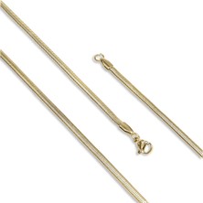 Beycen Aksesuar Sarı Italyan Çelik Kolye 1,5mm x 3mm 3902CEK051