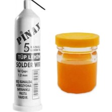 Marsilyan™- Pinax Tüp Lehim Teli 25 gr 1.2mm + Lehim Pastası - 40GR