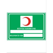 HiperAD Reklam Sizin Ilk Yardımcınız ve Bulunduğu Yer Yazılı Dekota Baskı – 3 mm Forex Uyarı Tabelası 25 cm × 35CM