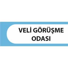 HiperAD Reklam Veli Görüşme Odası Yazılı Okul Kapı Isimliği 25 × 9 cm Dekota | Kapı Yazısı 3mm Dekota Ilkokul