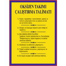 HiperAD Reklam Oksijen Takımı Çalıştırma Talimatlarını Gösteren Dekota Baskı – 3 mm Forex Uyarısı 25 × 35