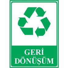 HiperAD Reklam Geri Dönüşüm Yazılı Dekota Baskı – 3 mm Forex Uyarı Tabelası 25 cm × 35CM