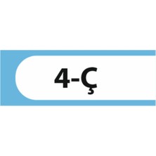 HiperAD Reklam 4-Ç Yazılı Okul Kapı Isimliği 25 × 9 cm Dekota |sınıf Kapı Yazısı 3mm Dekota Ilkokul