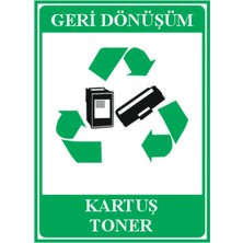 HiperAD Reklam Geri Dönüşüm Kartuş Toner Dekota Baskı – 3 mm Forex Uyarı Tabelası 25 cm × 35CM