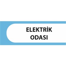 HiperAD Reklam Elektrik Odası Yazılı Okul Kapı Isimliği 25 × 9 cm Dekota | Kapı Yazısı 3mm Dekota Ilkokul