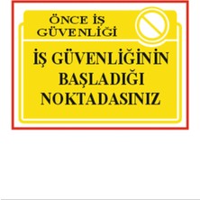 HiperAD Reklam Iş Güvenliğinin Başladığı Noktadasınız Dekota – 3 mm Forex Uyarısı 25 cm × 35CM