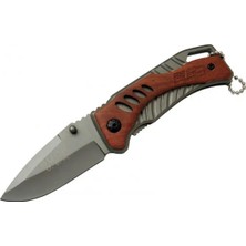 Dinç Store 44 Buck X61 Ahşap Çakı 15,5 cm Manuel, Kemerlikli