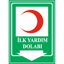 HiperAD Reklam Ilk Yardım Dolabı Dekota Baskı – 3 mm Forex Uyarı Tabelası 25 cm × 35CM