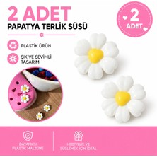 Terlik Süsü 3D Lüks Papatya Plastik 2 Adet
